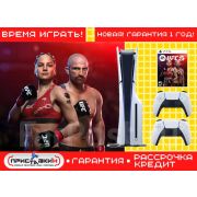 Playstation 5 Slim 1 TB + 2 геймпада + UFC 5. Новая!